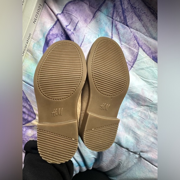 H&M Toddler Girls Taupe Glitter Booties Size 8.5 - Picture 4 of 7